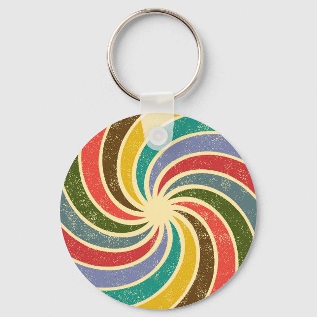 Vintage Grunge Abstract Cleanable Background. Key Ring (Front)