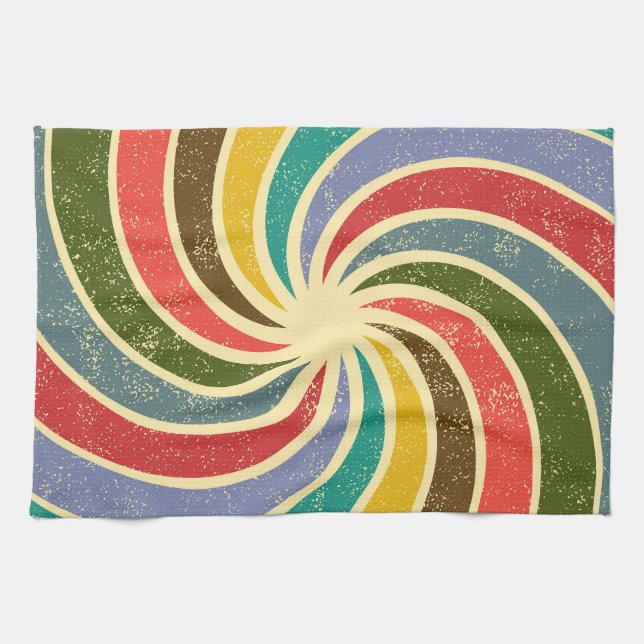 Vintage Grunge Abstract Cleanable Background. Tea Towel (Horizontal)