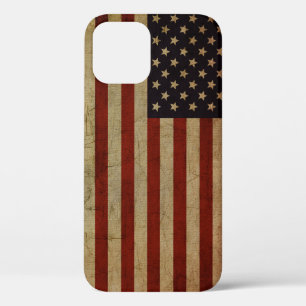 Vintage Grunge American Flag iPhone 12 Case