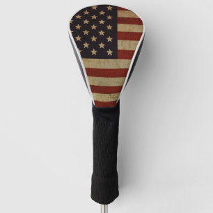 Vintage Grunge American Flag Golf Head Cover
