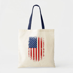 Vintage Grunge American Flag Tote Bag