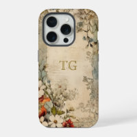 Vintage Grunge Artisan Botanical Monogram