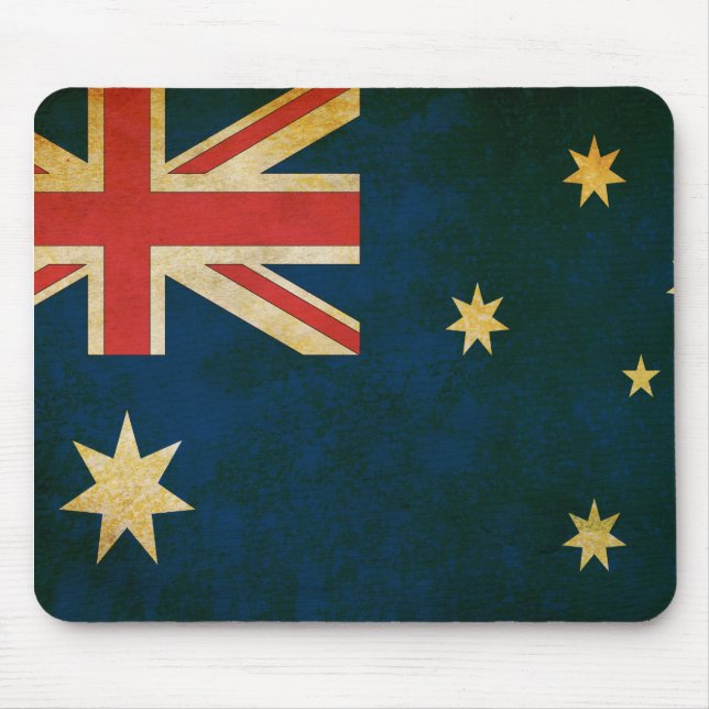 Vintage Grunge Australia Flag Mouse Mat (Front)