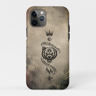 Vintage Grunge Bear Trader Mindset – Believe iPhone 11 Pro Case