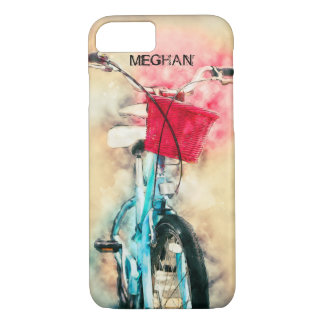 Vintage Grunge Bicycle With Basket and Handbreaks iPhone 8/7 Case