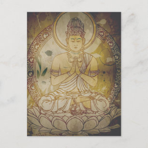 Vintage Grunge Buddha Postcard
