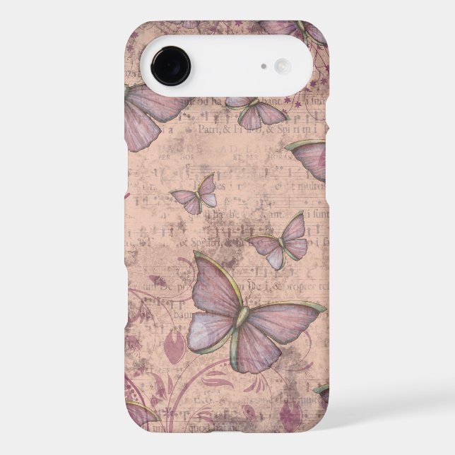 Vintage Grunge Butterflies iPhone 7 case (Back)