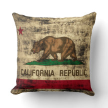 Vintage Grunge Flag of California Republic