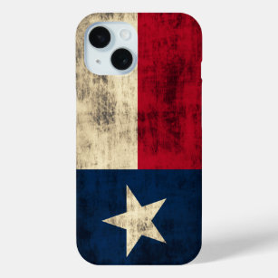 Vintage Grunge Flag of Texas iPhone 15 Case