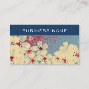 Vintage grunge floral pattern 16 business card
