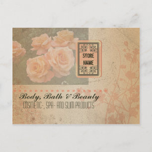 Vintage Grunge Flowers - Postcard