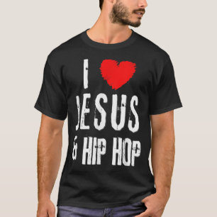 Vintage Grunge I Love JESUS And HIP HOP, Christian T-Shirt