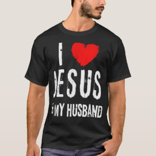 Vintage Grunge I Love JESUS And MY HUSBAND, Christ T-Shirt