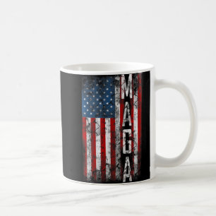 Vintage Grunge MAGA American Flag Lover Fun Gift Coffee Mug