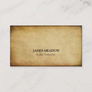 Vintage Grunge Music Musician Guitar Teacher Business Card