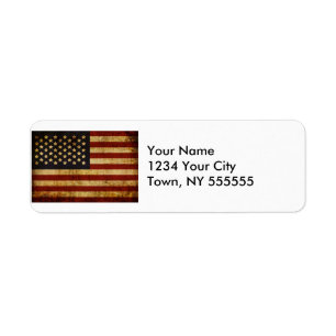 Vintage Grunge Patriotic USA American Flag