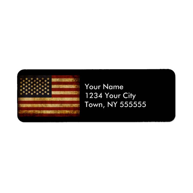 Vintage Grunge Patriotic USA American Flag (Front)