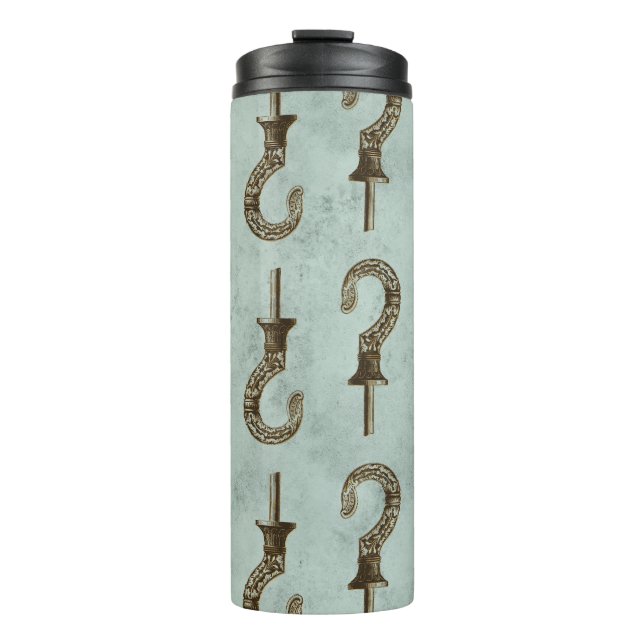 Vintage Grunge Pirate Thermal Tumbler (Front)