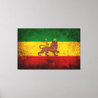 Vintage Grunge Rastafarian Flag