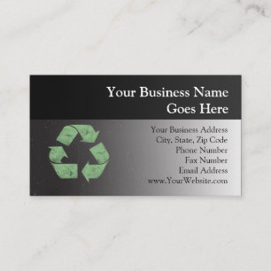 Vintage Grunge Recycle Symbol Business Card