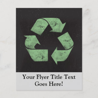 Vintage Grunge Recycle Symbol Flyer