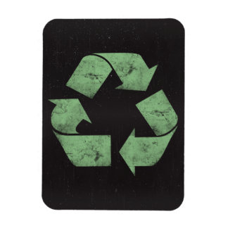 Vintage Grunge Recycle Symbol Magnet