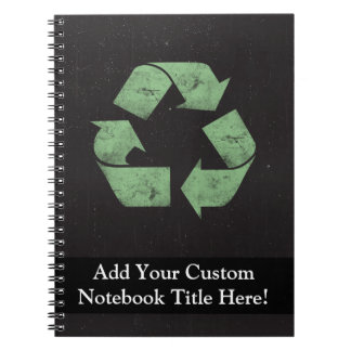 Vintage Grunge Recycle Symbol Notebook