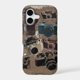 Vintage Grunge Retro Cameras Pattern iphone5 case