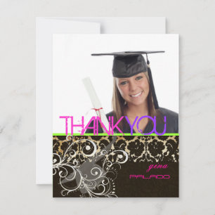 Vintage/Grunge/Swirls/Damask/Grads Thank You Card