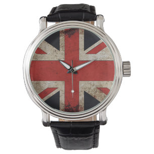 Vintage Grunge UK Flag Watch