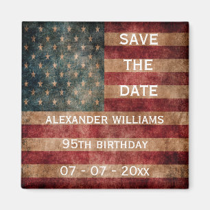 Vintage Grunge USA Stars & Stripes 95th Birthday Magnet