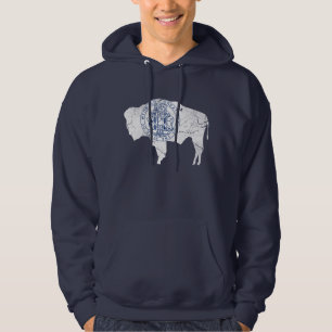 Vintage Grunge Wyoming State Flag Hoodie