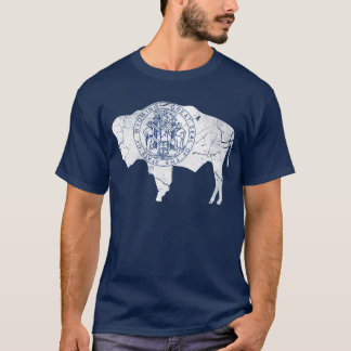Vintage Grunge Wyoming State Flag T-Shirt