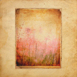 Vintage Grungy Floral Scrapbook Paper