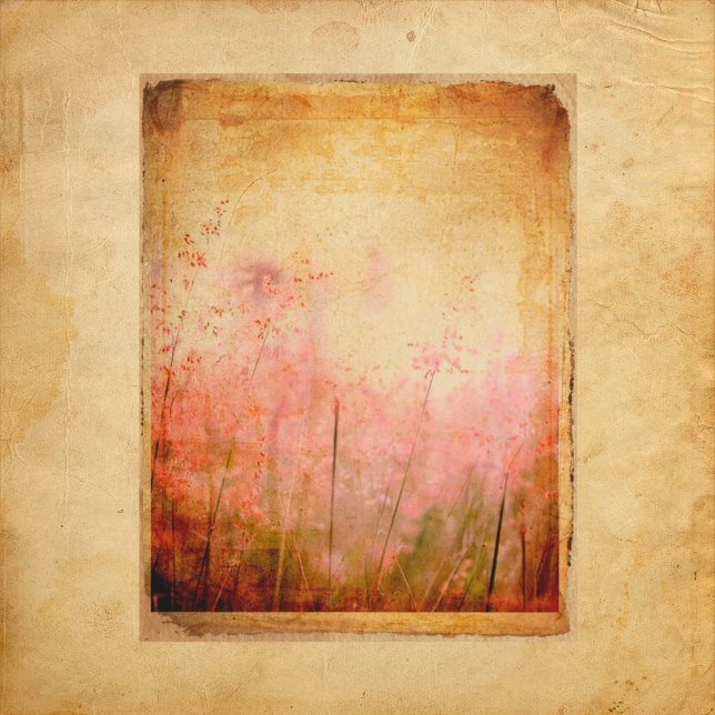 Vintage Grungy Floral Scrapbook Paper (Creator Uploaded)