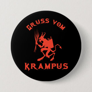 Vintage Gruss vom Krampus 7.5 Cm Round Badge