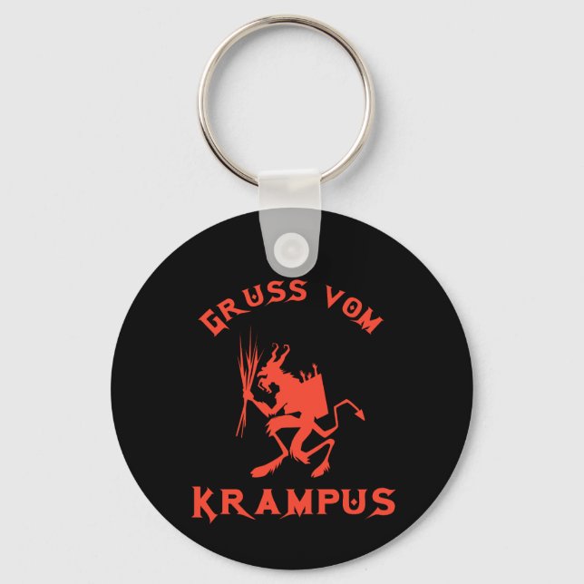 Vintage Gruss vom Krampus Key Ring (Front)