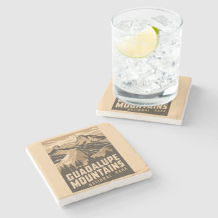 Vintage Guadalupe Mountains National Park Stone Coaster