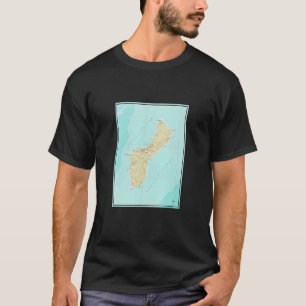 Vintage Guam Map 1970 T-Shirt