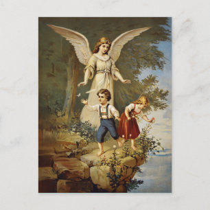 Vintage Guardian Angel Postcard