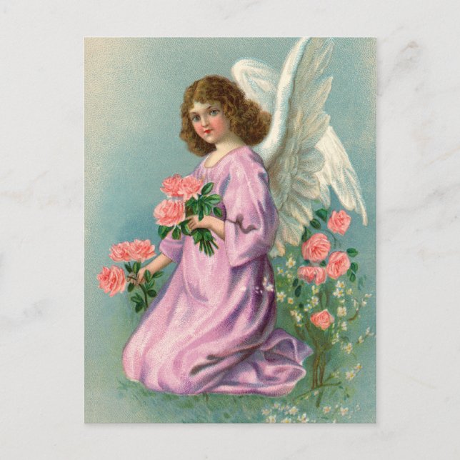 Vintage Guardian Angel Postcard (Front)
