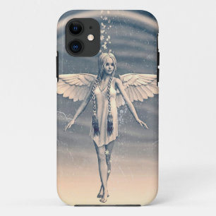 Vintage Guardian Angel Rainbow Art iPhone 11 Case