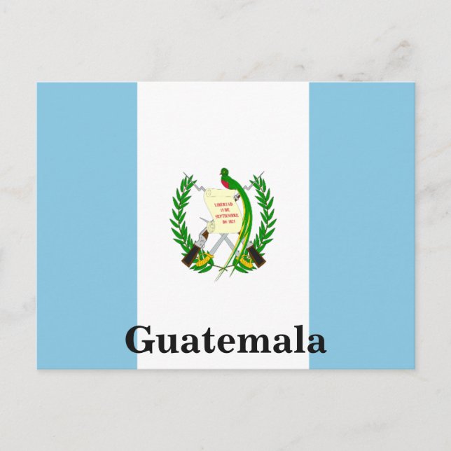 Vintage Guatemala Flag Travel Tourism Postcard (Front)