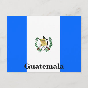 Vintage Guatemala Flag Travel Tourism Postcard