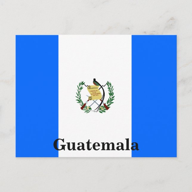 Vintage Guatemala Flag Travel Tourism Postcard (Front)