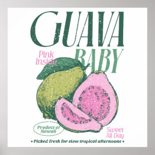 Vintage Guava Baby Product of Hawaii Retro Kitchen Poster