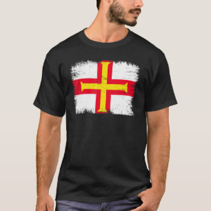 Vintage Guernsey Flag Channel Island Independence T-Shirt