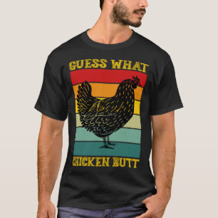 Vintage Guess What Chicken Butt Farm Chicken Butt T-Shirt