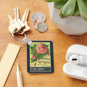 Vintage Guide to Rose Culture Book Cover Art, 1891 Key Ring
