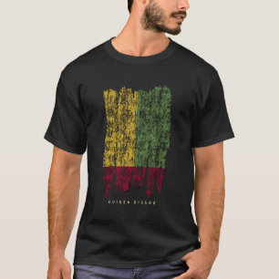 Vintage Guinea Bissau Flag Retro Bissau Guinean Fl T-Shirt